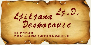 Ljiljana Despotović vizit kartica